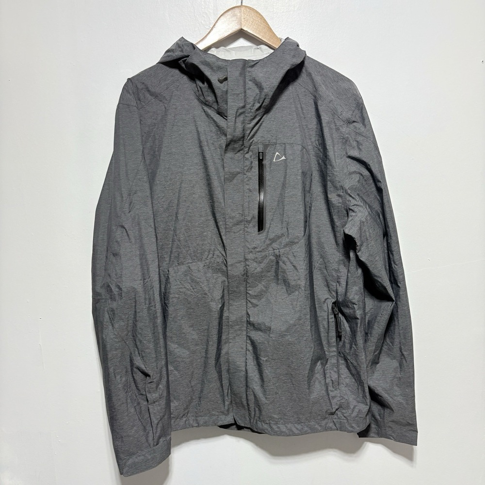 Paradox Rain Jacket Mens M Gray Heathered Waterproof Hooded Technical Shell